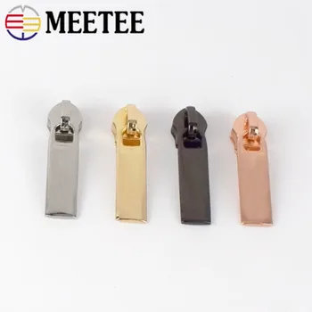 

10pcs Meetee Zipper Sliders For 5# Nylon Zipper Down Jacket Pocket Zipper Head Bag Zip Repair Kits DIY Accessories