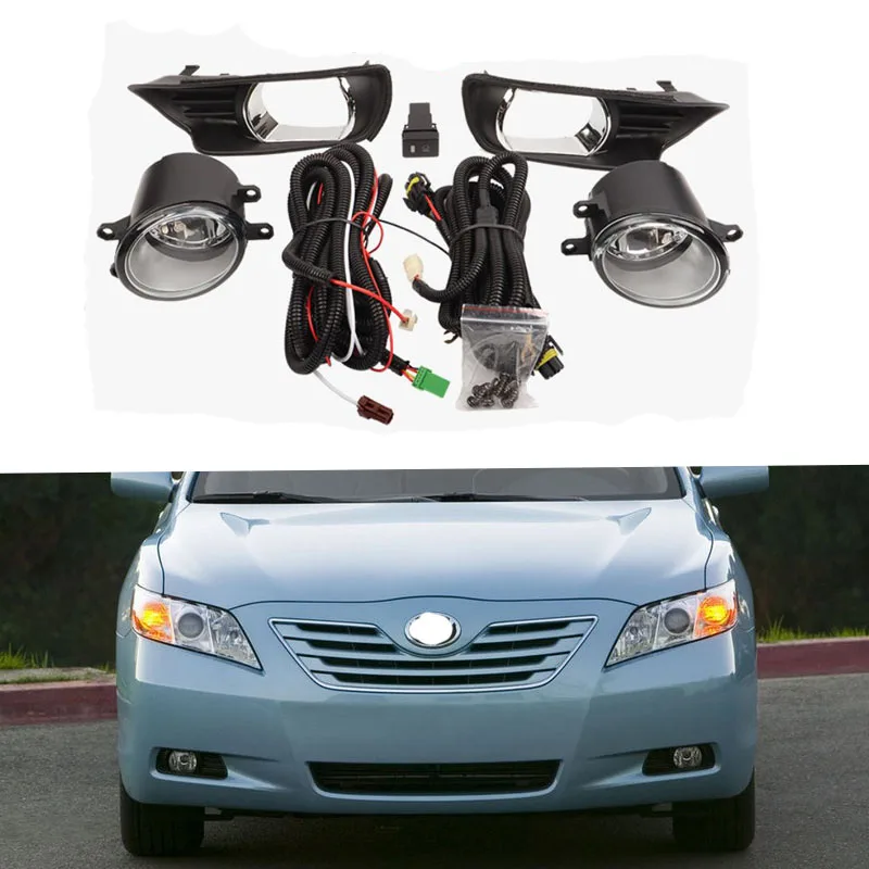 

Car Fog lamp Assembly Kit For Toyota Camry 2007 2008 12V Halogen Front Bumper Car Headlight Bulb With Cover Switch Accessories