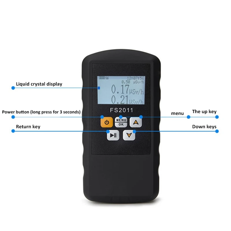 Voltage Meters Tools FS2011 Radiation Detector Geiger Counter Beta Gamma XRay with Alarm Marble