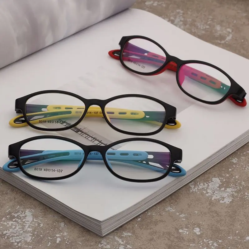 

Du chi 8019 Glasses Frame Children Oval TR90 Silica Gel Myopia Eyeglasses Fixing Device 2018 New Style Men And Women Children