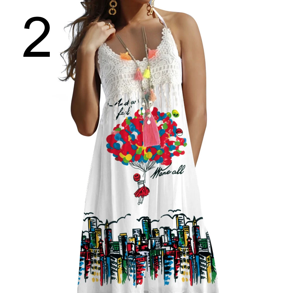 Сексуальное платье vestido de dama de moda vestido de encaje de ganchillo vestido de tira larga vestido estampado vestido de mujer