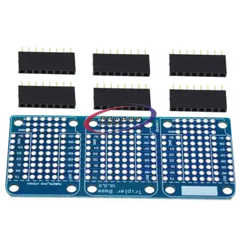 

Tripler Base V1.0.0 Shield for WeMos D1 Mini ESP8266 Dual Sided Expansion Board for Arduino