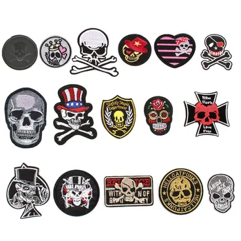 

Skull Peach Heart Clothes Patch Patch Repair Factory Direct Support Custom Cross-Border