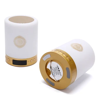 

Colorful USB FM Radio Adjustable Small LED Lamp Bluetooth Speaker Touch Remote Control Gift Home Wireless Quran Portable MP3