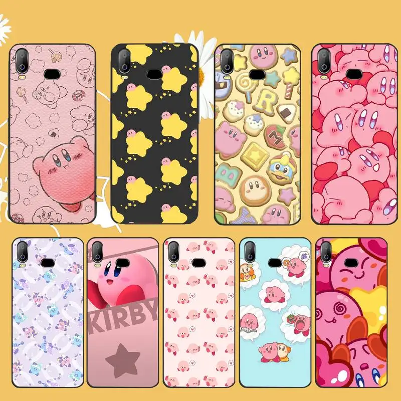 

NBDRUICAI Cute Lovely Kirby Cover Black Soft Shell Phone Case For Samsung A10 A20 A30 A40 A50 A70 A71 A51 A6 A8 2018