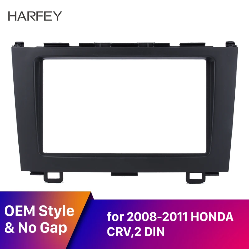 Harfey 2Din Car Stereo Fascia Mount Trim Kit DVD CD Panel Frame for Honda CRV 2008 2009 2010 2011 Autoradio Plate 178*100mm | Автомобили и