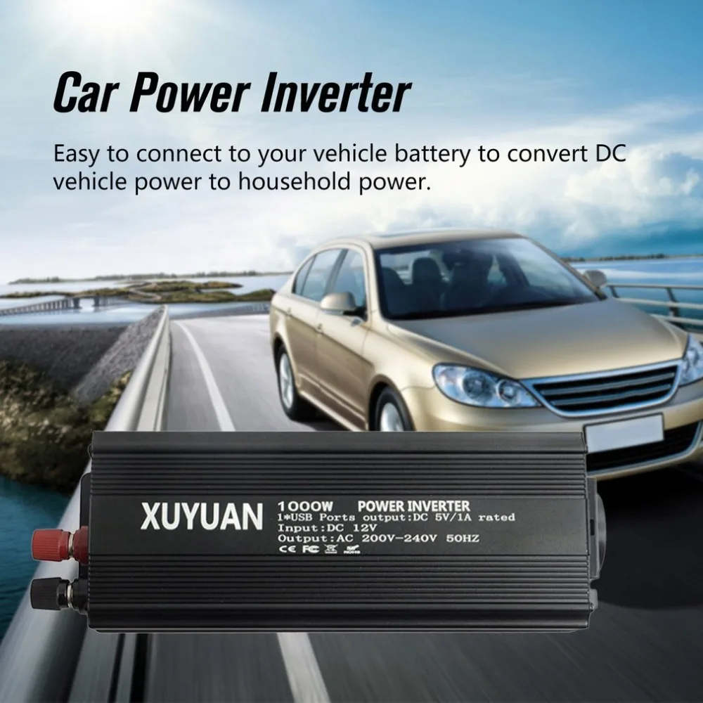 600W 12 V-220 V автомобильный Мощность преобразователь Зарядное устройство адаптер модифицированный синусоидный инвентор с USB Порты и разъёмы и штепсельная вилка европейского стандарта
