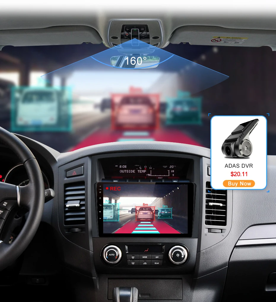 Discount Junsun V1 pro 4G+64G CarPlay Android 9.0 DSP For Mitsubishi Pajero 4 2006 - 2014 Car Radio Multimedia Video Player GPS 2 din dvd 13