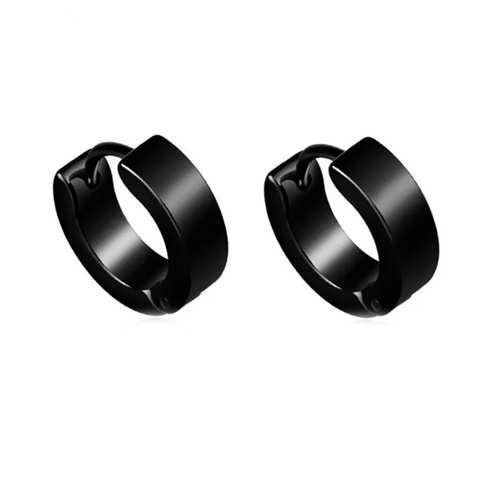 

1PC single Fashion Jewelry Ear Cuff Men Smooth Punk Small Circle Stud Earrings Ear Clips Buckle Earrings For Women Alloy