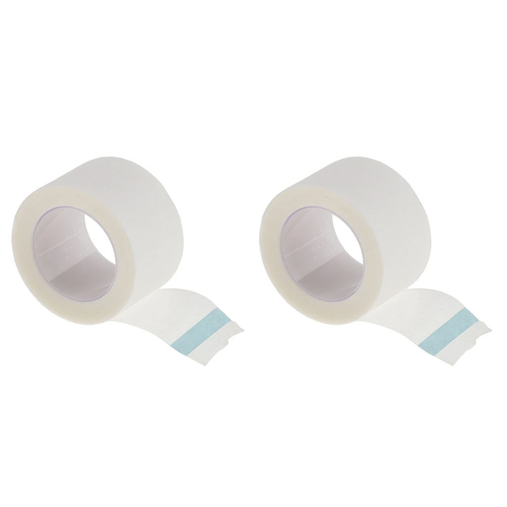 2 Rolls Non-woven Fabric Adhesive Lashes Tape For Eyelash Extensions Grafting
