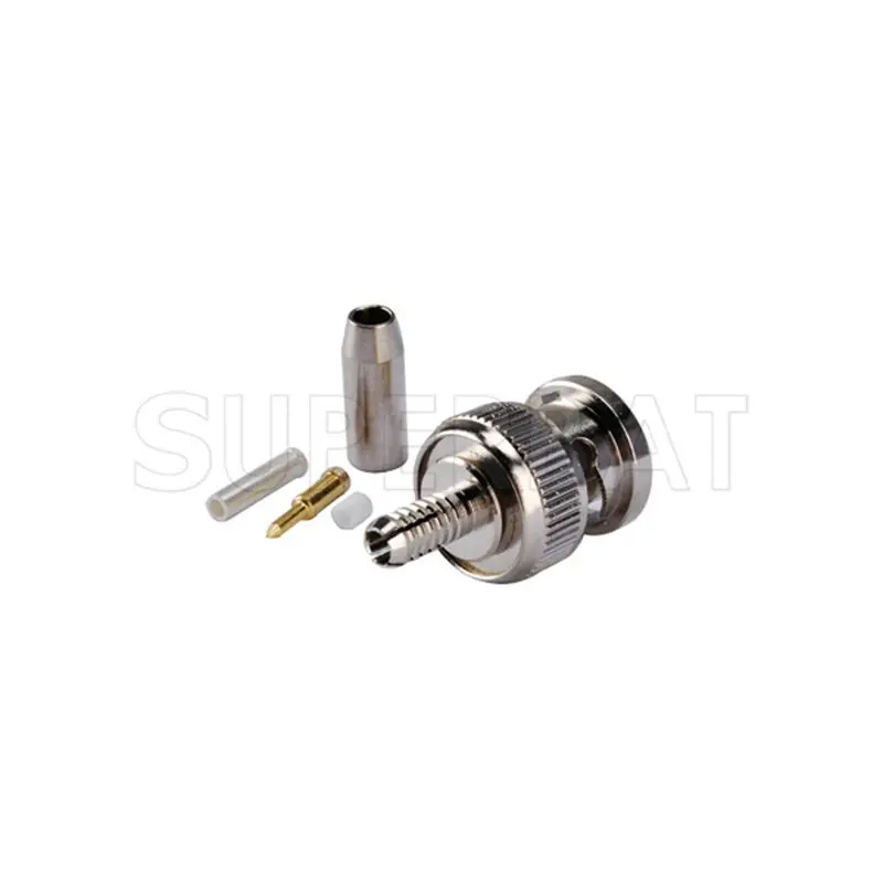 BNC Crimp Male RF Coaxial Connectors for Cable