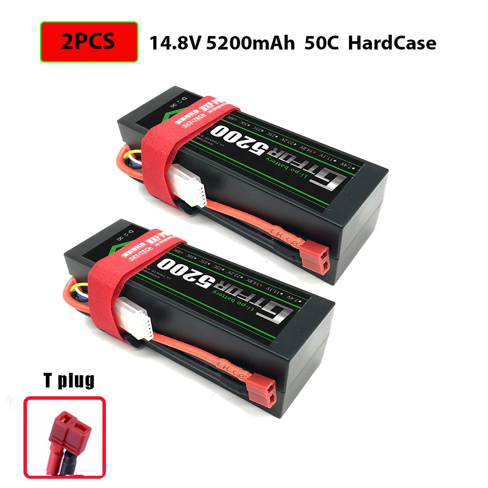 2S 3S 4S 5200mAh 6000mAh 7000MAH 7,4 V 11,1 V 14,8 V 50C 60C 100C 120C GTFDR Lipo батарея для X-MAXX E-REVO RC автомобилей Лодка Дрон - Цвет: 2PCS5200HARDDEANS