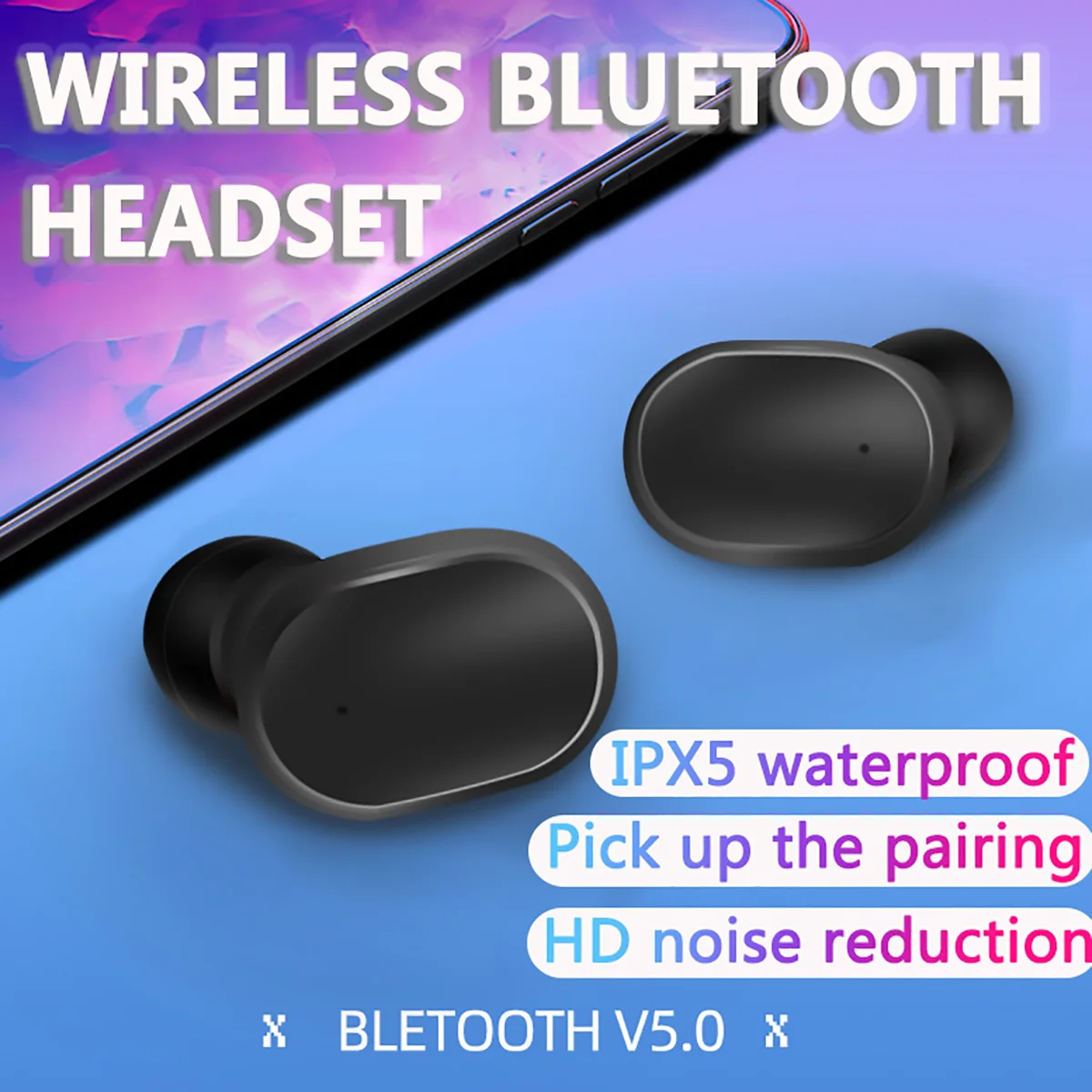 TWS A6S наушники Беспроводная гарнитура Bluetooth 5,0 наушники-вкладыши с микрофоном стерео Bluetooth гарнитура для Xiaomi Redmi huawei