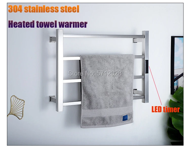 Полотенцесушитель из нержавеющей стали со светодиодной подсветкой и таймером