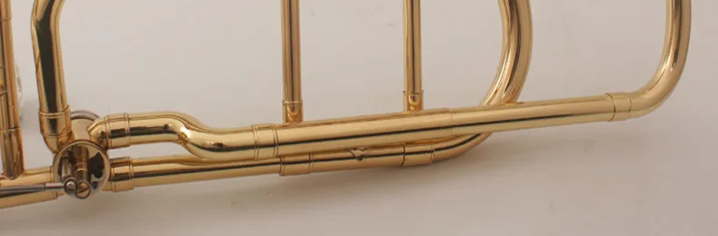 Профессиональный тенор тромбон NAIPUTESI NSL-600 B плоский поворот F транспонирование тромбон лак золото латунь с мундштуком аксессуары