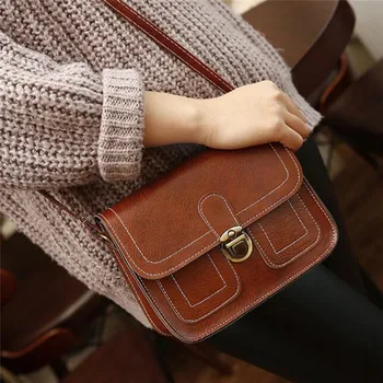 

Messenger Bags Women's Fashion Pu Simple Solid Handbag For Women Small Shoulder Bags Crossbody Bags For Girls