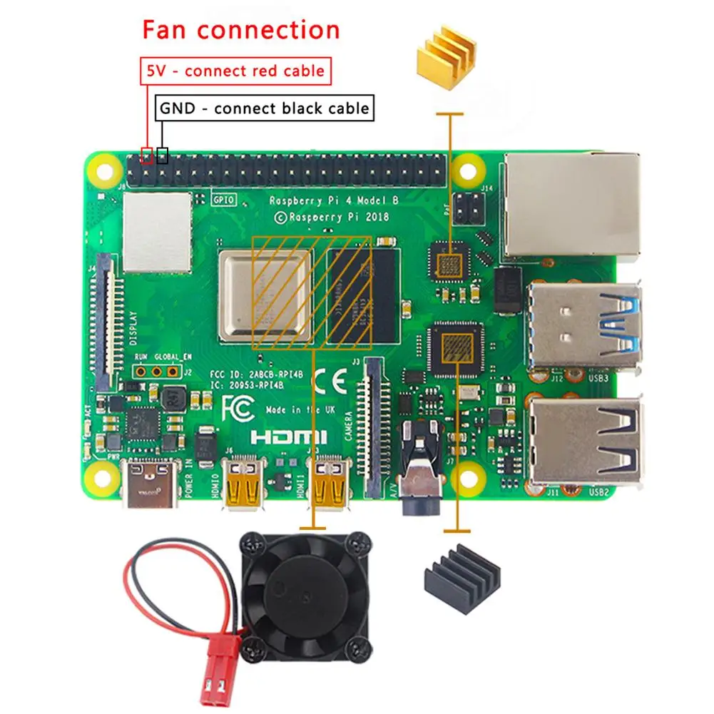 Для Raspberry Pi 4 Модель B ABS чехол пластиковый корпус с охлаждающим вентилятором для Raspberry Pi 1G 2G 4G