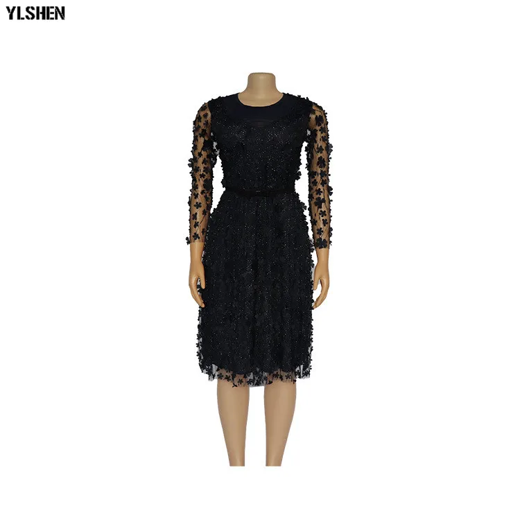 African Dresses for Women Dashiki 2019 New African Dress Africa Clothes Bazin Sexy Embroidered Glitter Robe Africain Grown 17
