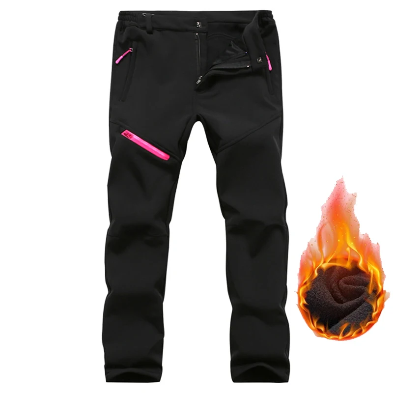 Winter Fleece Hiking Pants Men Autumn 