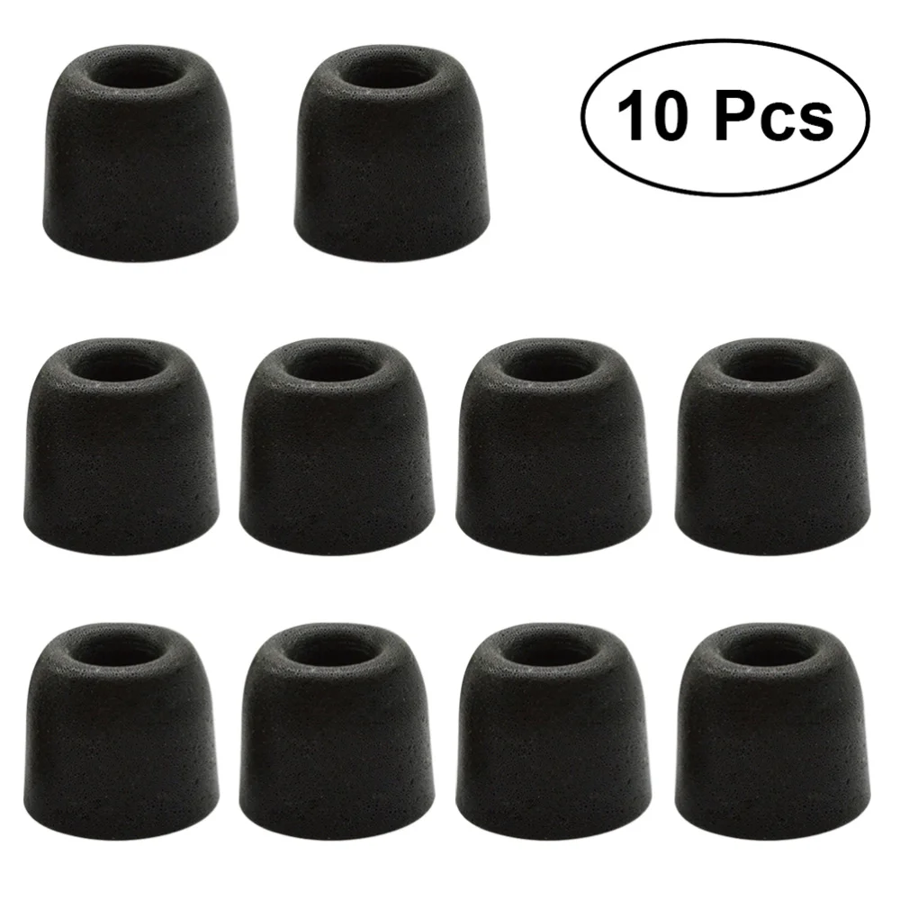 

10pcs Foam Premium Earphone Tips Noise Isolation T-200 Earbud Replacement (Black)