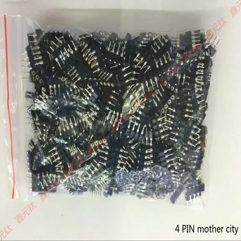 4p contact pin black white RGB Connect the needle Male head pin Color light strip connecting pin 1000pcs/lot