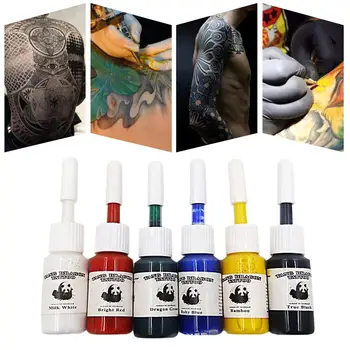 

6pcs/set Professional Multi Colors Tattoo Ink Pigment Set Kits 5ml Beauty Makeup Paints Bottles Tools Body Art Accessory