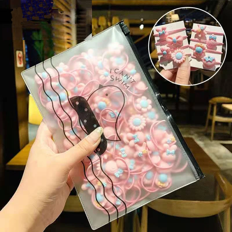 20Pcs Children's Hair Ties Headdress Not Hurt Girls Scrunchies Elastic Hair Band Kids Hair Rope Rubber Band Set Hair Accessories