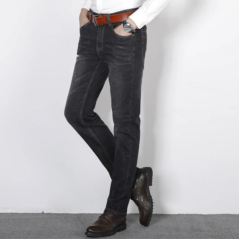 Discount Man New Arrivals Jeans Men Business Casual Male Denim Pants Stretch straight trousers Slim Fit Men's Retro Trousers  Loose 42