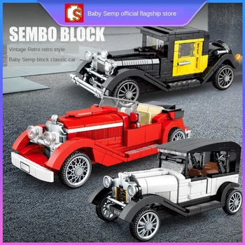 

Classic Car Building Blocks For Technic Mechanical Vintage Roadster Vehicle City Models Creator Auto Mech Bricks Toys For Boys