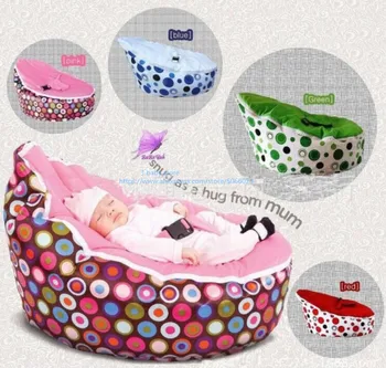 

4 hotsell colors Gaga Baby Bean bags - Bubbles with orange / blue / pink / white harness 2 upper cover seats