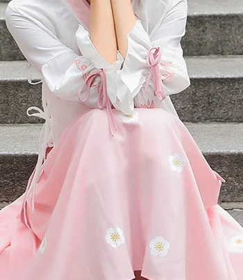 As Picture Традиционная китайская одежда для женщин Hanfu платье феи древняя династия Хань принцесса Национальный народный танец фестиваль наряд DN4137 - Цвет: As Picture