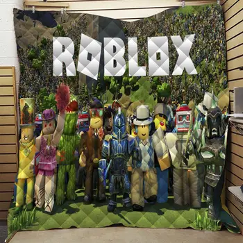 

3D Printed Quilt Blanket Twin Full/Queen King Size Dropshipping 1PCS Summer Bedding Game Roblox boy gife