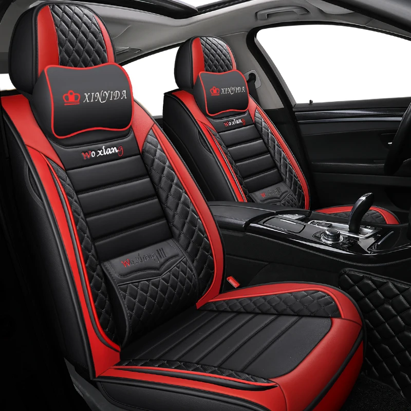 Чехлы на сиденья автомобиля черные красные кожаные для honda civic 2006 2011 подходит accord 7