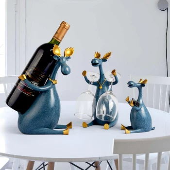 

Creative deer shape Resin Wine Rack Hanging Wine Glass Holder Bar Stand Bracket Display Stand Bracket Decor pf92017