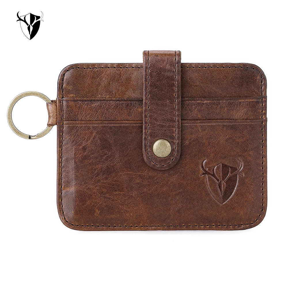 

Retro Leather Genuine Leather Wallet Men Business Bank Card Holder Thin Credit Card Case Convenient Small Cards Pack Cash Pocket
