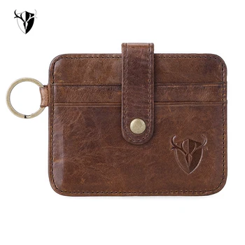 

Retro Leather Genuine Leather Wallet Men Business Bank Card Holder Thin Credit Card Case Convenient Small Cards Pack Cash Pocket