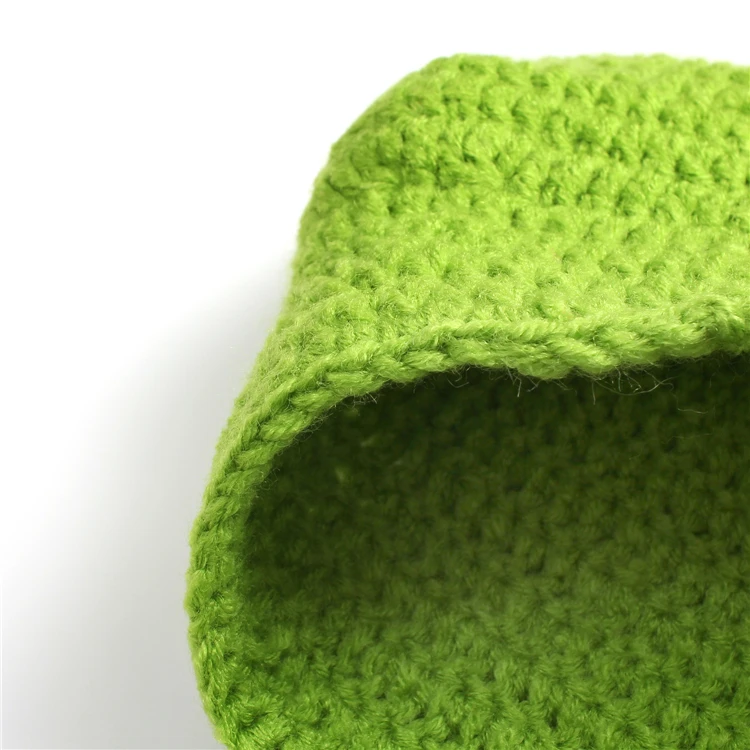 Cute Crochet Wool Sleeping Bags Newborn Baby Knitted Chunky Cocoon Swaddle Baby Pea Pod Photography Props Sleeping Bag