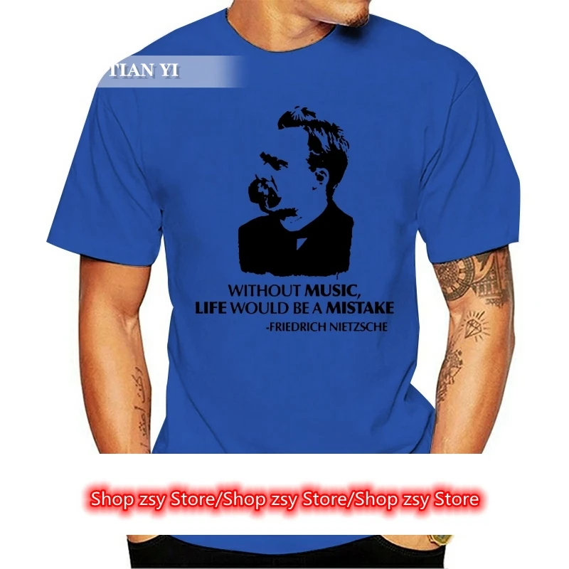 T Shirt Manches Courtes Pour Homme Et Femme Avec Citation Nietzsche Sur La Musique Aliexpress