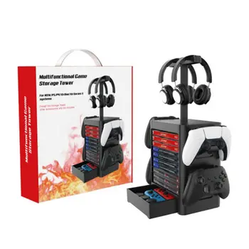 

For Sony PS5/Playstation 4 Multifunction Bracket For Xbox Series X Game Disc Storage Box Stand For Nintendo Switch Storage Rack