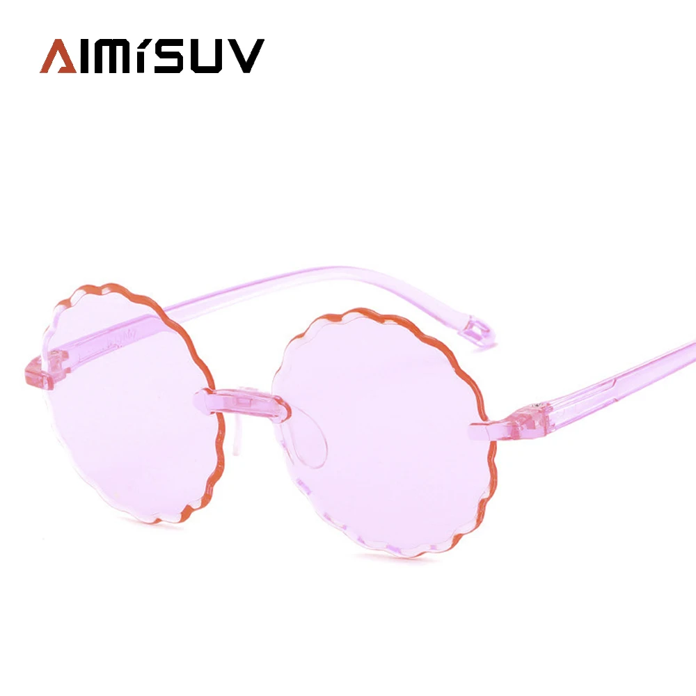 AIMISUV Fashion Sunglasses for children flowers frame lovely one piece sunglasses Girls Trendy Gradient Eyeglasses UV400 Gafas