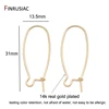 14K Gold Plated Hook Earring Loop Hoops Ear Wire Hook For Jewelry Making DIY Earrings Settings Base Accessories Supplies ► Photo 2/6