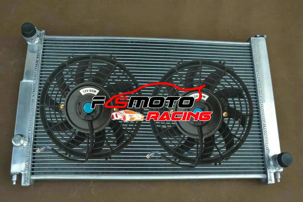 2 Row Aluminum Radiator +fan 19972005 For Audi A4 A6 S4 Vw Passat B5