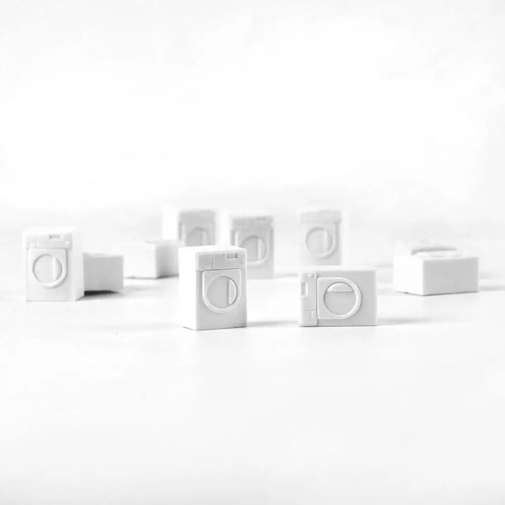 1:50 Scale Miniature Washing Machine Model for O Gauge Model Train Scenery Diorama Supplies, Pack of 10