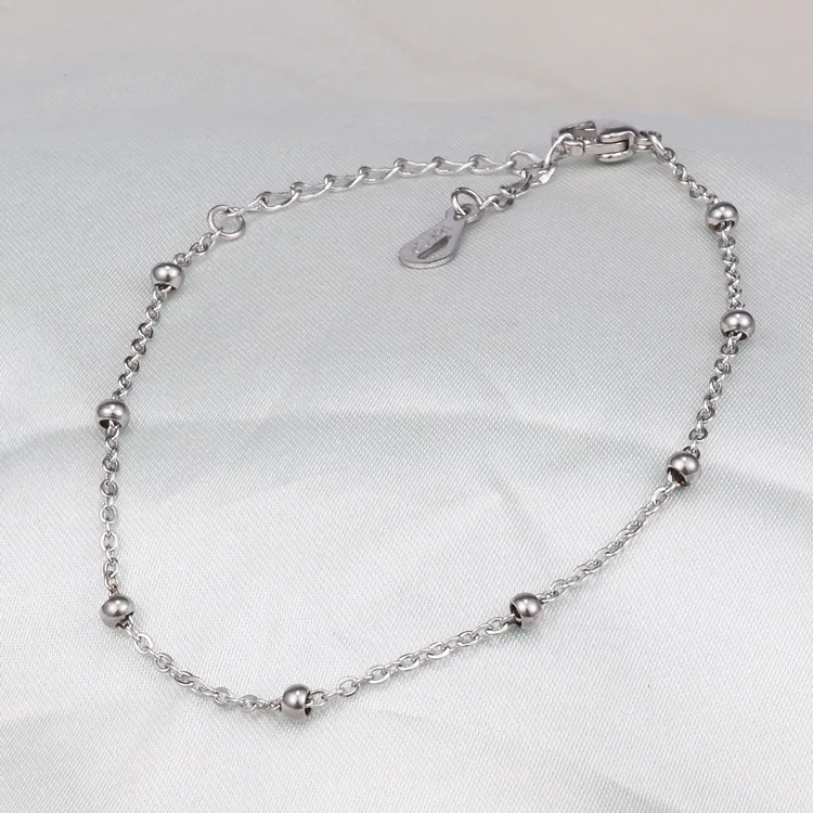 Модный маленький браслет-цепочка с бусинами из нержавеющей стали для женщин, ручная цепочка, аксессуары для рук для женщин, ювелирные изделия
