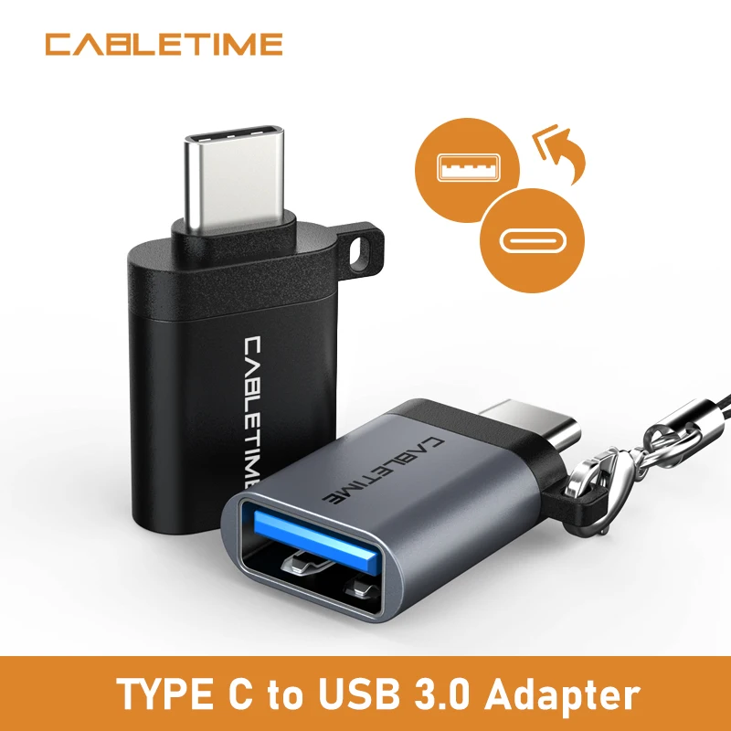 USB C OTG адаптер CABLETIME к 3 0 U-дисковому преобразователю для зарядки ноутбука Dell Xiaomi 10