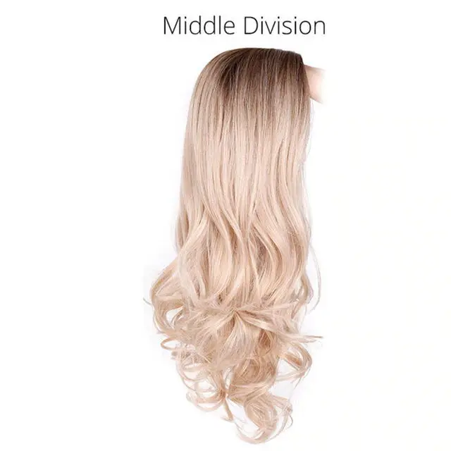 I's a wig Ombre Brown Wig Long Wavy Synthetic Wigs for Women Blonde Gray White Black Red Wig Glueless Hair can be Cosplay - Цвет: R9-30-88