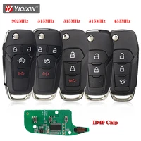 YIQIXIN สมาร์ทคีย์ระยะไกล Fob สำหรับฟอร์ด S-MAX GALAXY MONDEO Focus Fusion Mk2 Mk7 Explorer Ranger 2/3/4ปุ่ม315/433/902