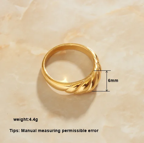 SOMMAR Twist Ring bread shape Gold Color Rings For Women Accessories Finger Fashion Jewelry Gifts Bague Anillo Jewellery