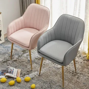 

Nordic Ins Style Modern Design Padded Dining Chair Fashion Clear Living Room Leisure Chair Furniture Loft Chair