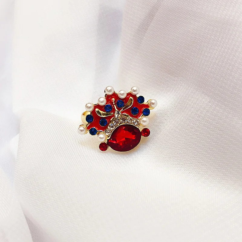 Темперамент Пекинская Опера лица кольца в виде масок ретро имитация жемчуга